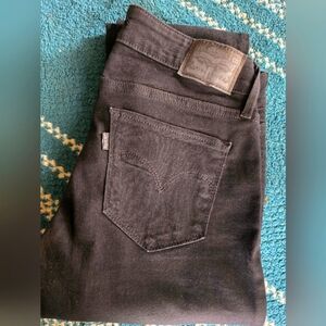 Levi's Womans Black 711 Skinnt Jeans Sz27